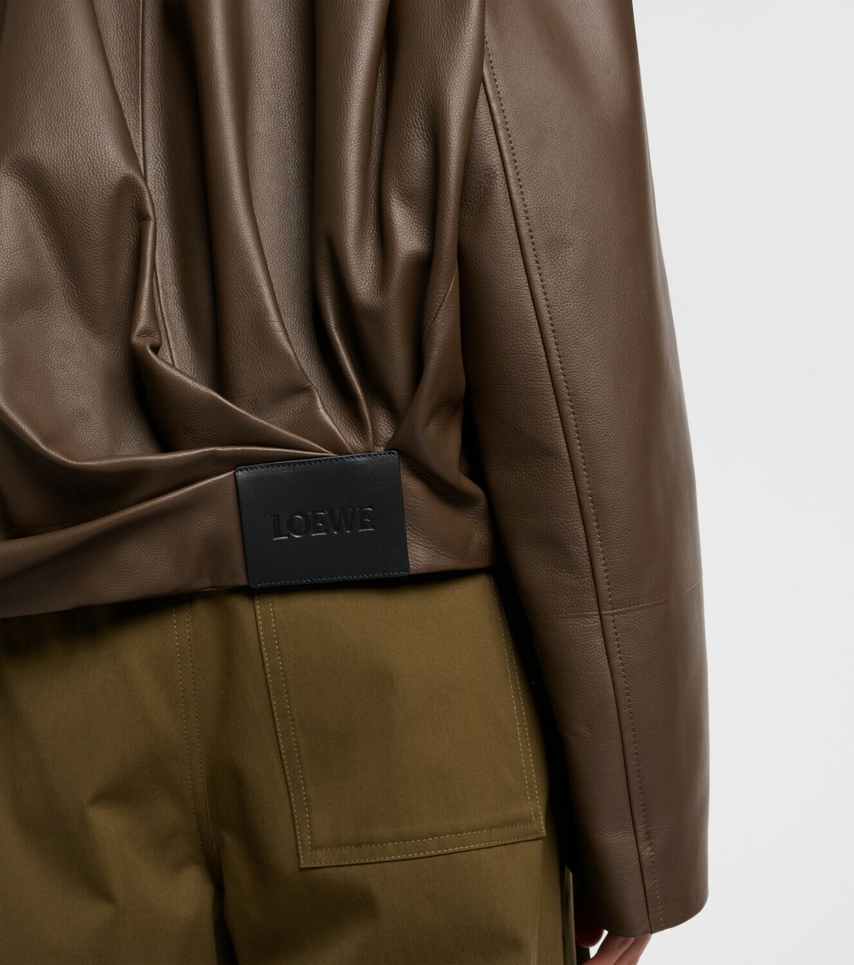 Loewe Draped leather jacket