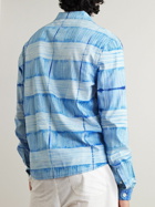 SMR Days - Holbox Tie-Dyed Linen and Cotton-Blend Shirt - Blue