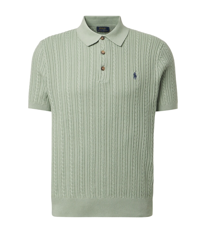 Photo: Polo Ralph Lauren Cable-knit cotton polo shirt