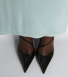 Aquazzura Dynasty snake-effect leather pumps