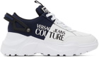 Versace Jeans Couture White & Navy Speedtrack Sneakers