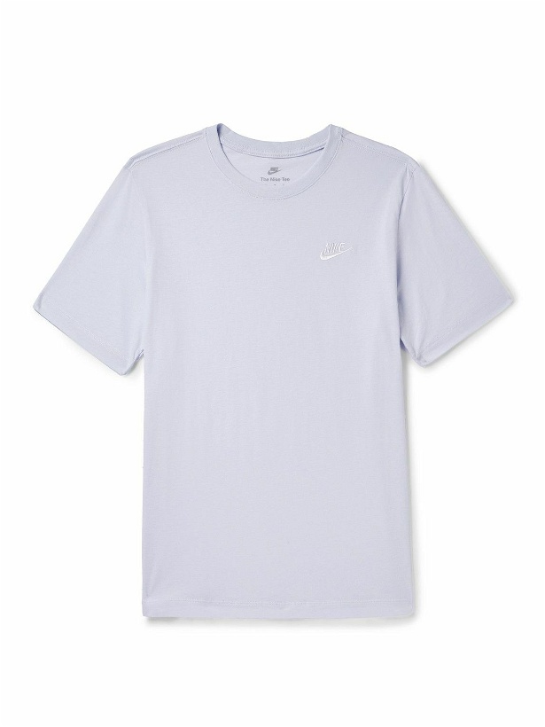Photo: Nike - NSW Logo-Embroidered Cotton-Jersey T-Shirt - Purple