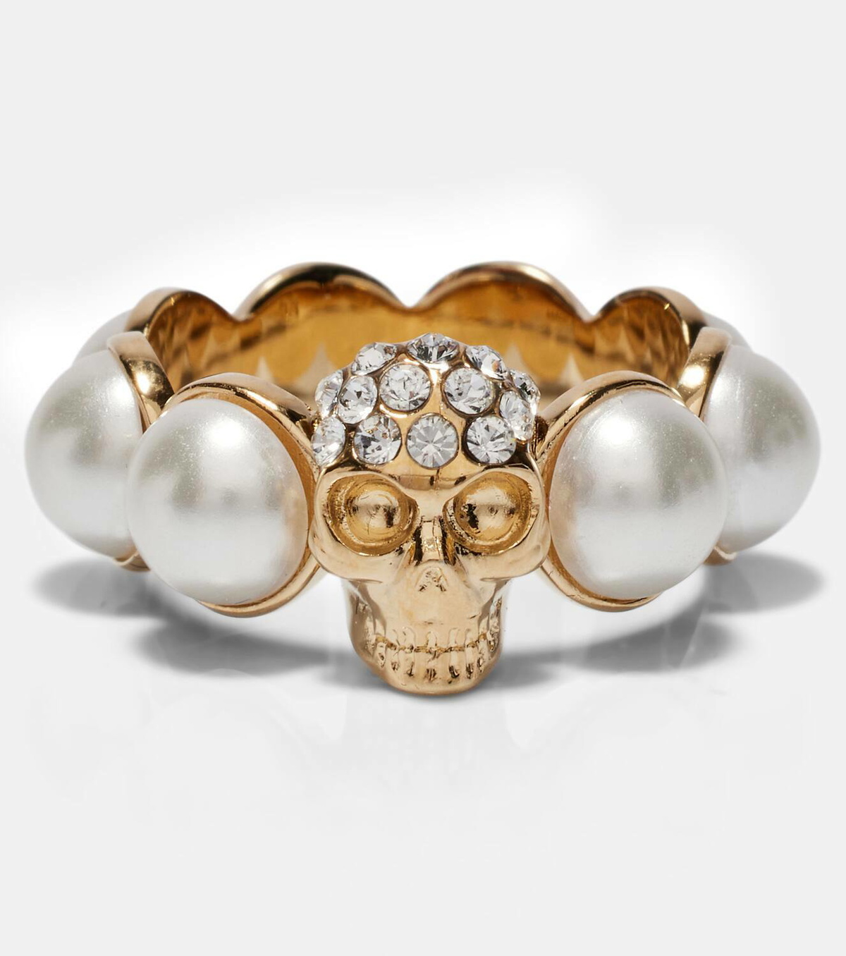 McQueen Skull embellished ring