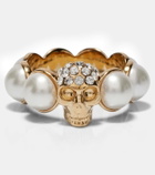 McQueen Skull embellished ring
