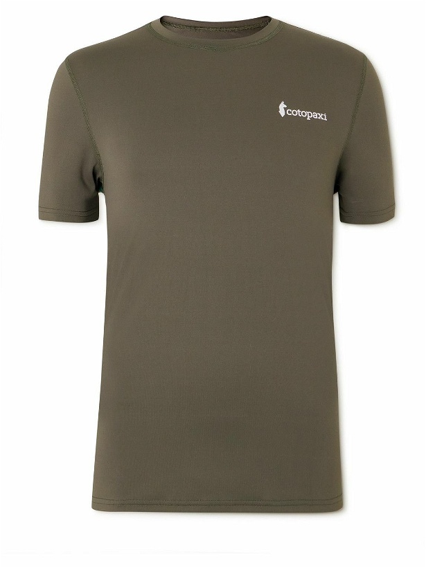 Photo: Cotopaxi - Fino Tech Logo-Print Recycled-Jersey T-Shirt - Green