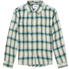 Corridor Men's Yeti Acid Plaid Shirt in White/Blue