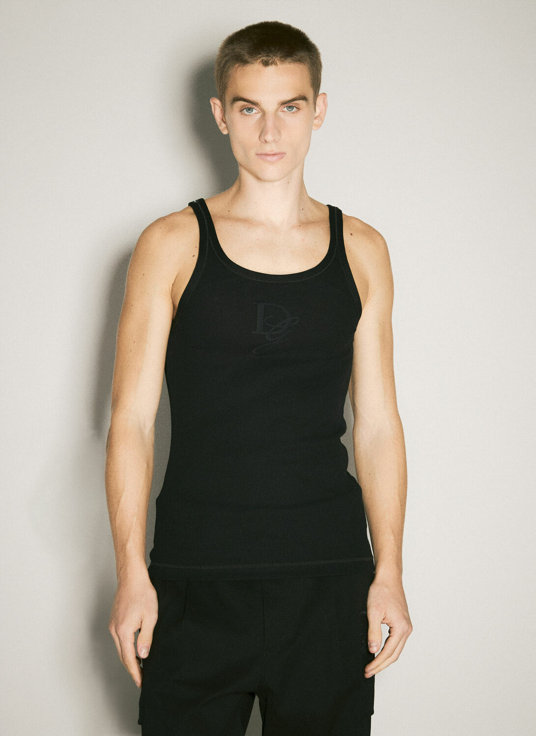 Dolce & Gabbana Logo Embroidery Tank Top