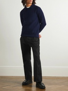 Drake's - Ribbed Wool and Alpaca-Blend Sweater - Blue