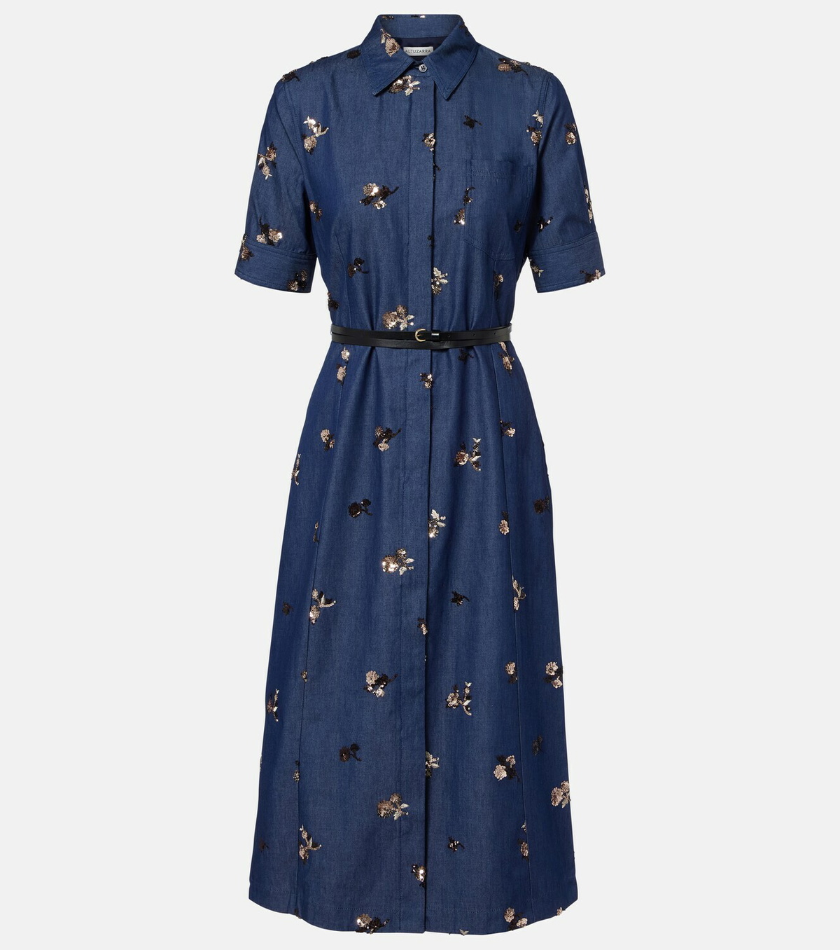 Altuzarra Kieran embellished denim shirt dress