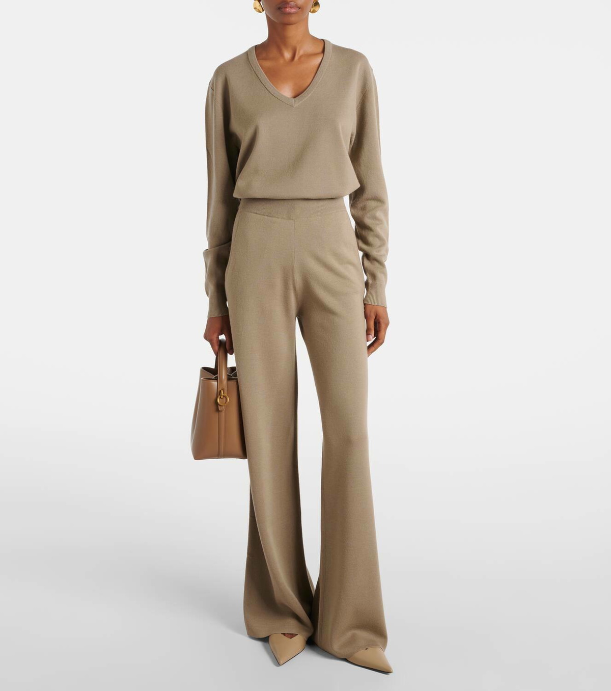 【関税＆送料込み】Max Mara Acinoso1234 - Wool Wide-Leg Tro Black wool pants | Max Mara