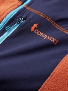 Cotopaxi - Abrazo Shell-Trimmed Recycled-Fleece Hooded Jacket - Orange