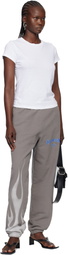 Heron Preston Gray 'Heron Law' Flames Sweatpants