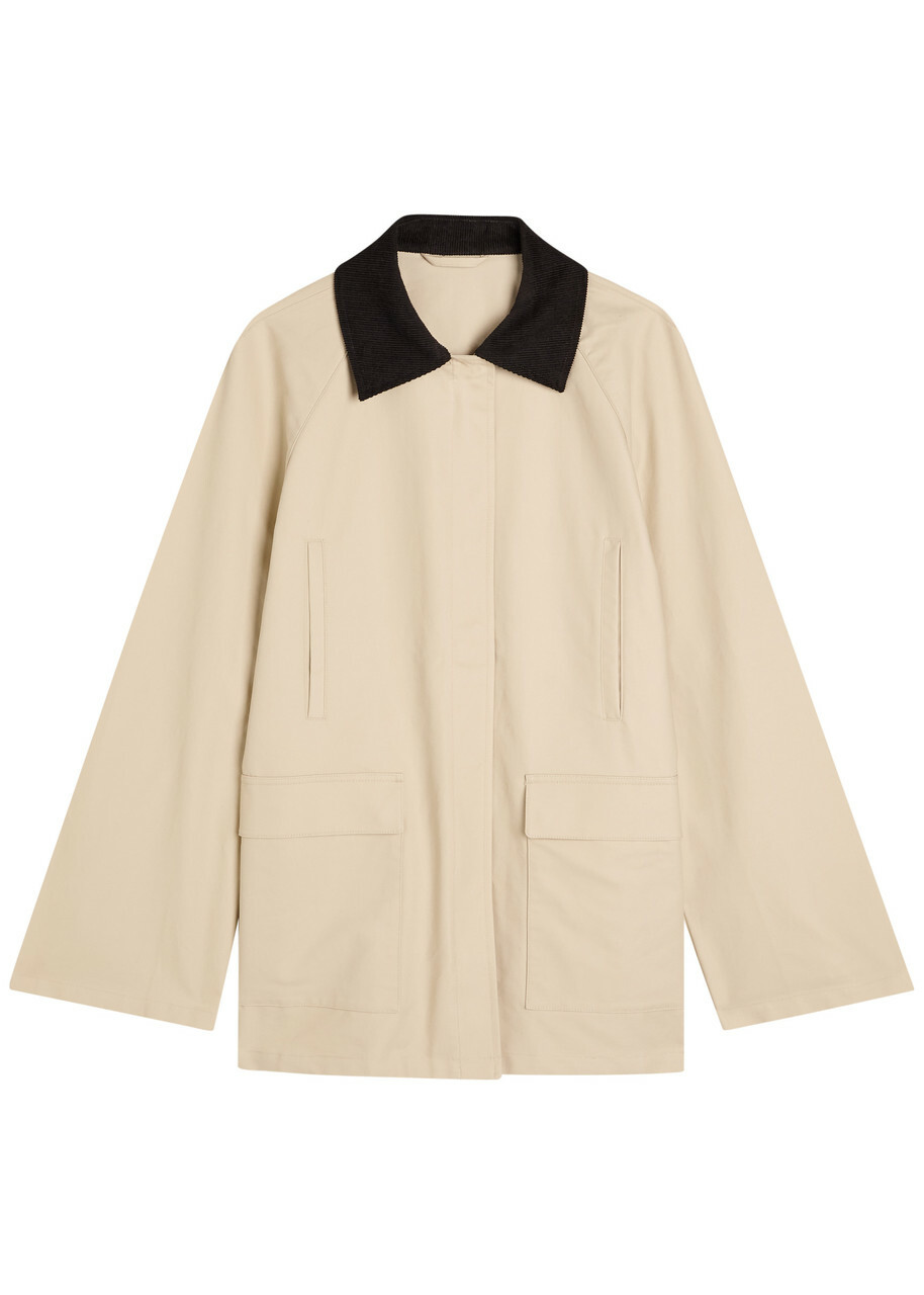 ヘイリー愛用◆TOTEME◆ クロップドコットンジャケット TOTEME Organic Cotton Cropped Jacket | Neutrals | FARFETCH