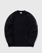 C.P. Company Cotton Chenille Knitwear   Crewneck Blue - Mens - Sweatshirts