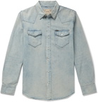 Polo Ralph Lauren - Slim-Fit Distressed Denim Western Shirt - Blue
