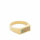 Maple Men's Prism Ring in Gold/Resin