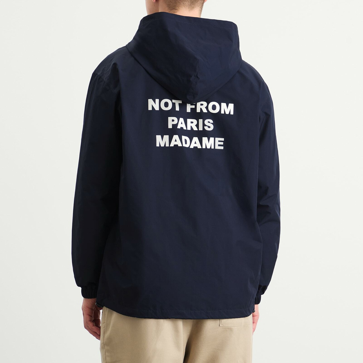 Drôle de Monsieur Men's Drole De Monsieur Slogan Zip Hoodie in Navy
