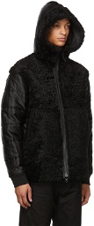 Stone Island Reversible Black Raso Hooded Jacket