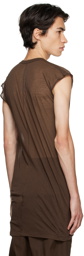 Rick Owens Brown V-Neck T-Shirt