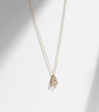Persée Alphabet A 18kt gold necklace with diamonds