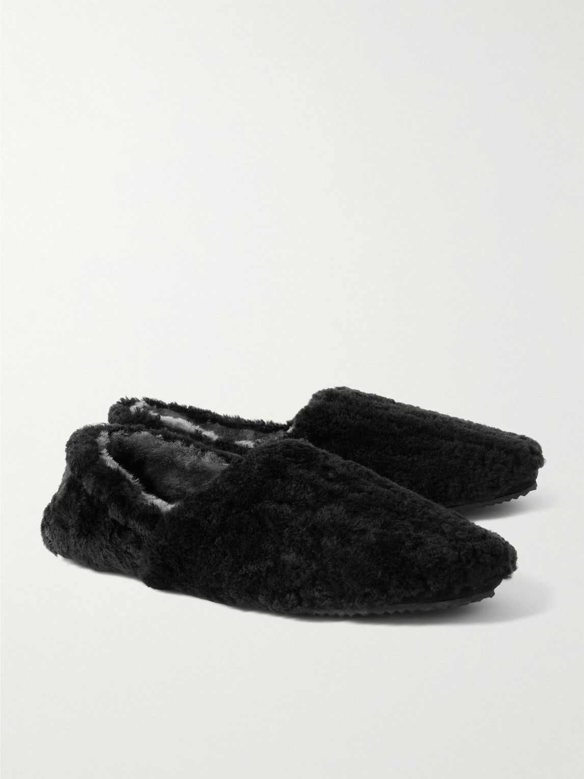 Mr P. - Shearling Slippers - Black