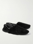 Mr P. - Shearling Slippers - Black