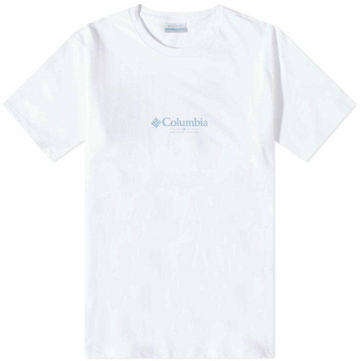 Photo: Columbia Men's Explorers Canyon™ Back Print T-Shirt in White