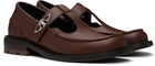 both Brown Re:Re T-Bar Mary Jane Loafers