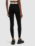 SPORTY & RICH - Serif Logo High Waist Ribbed Leggings