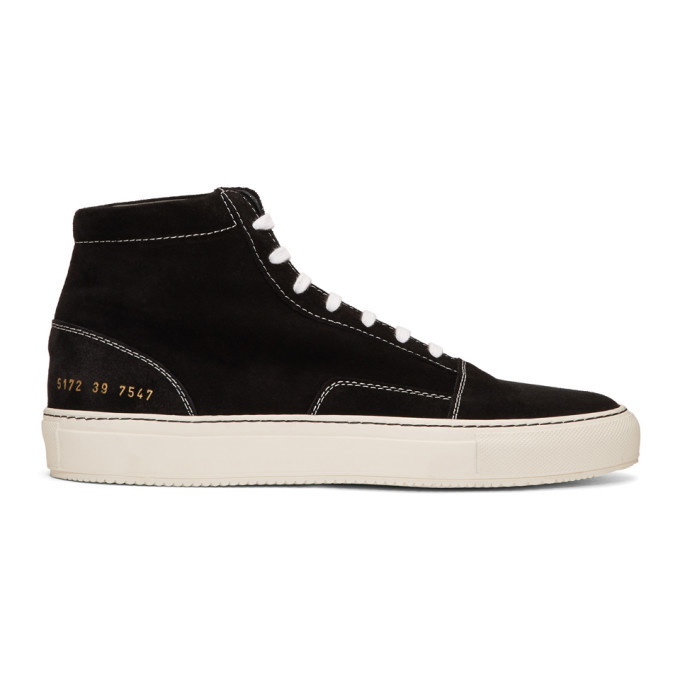 Photo: Common Projects Black Suede Skate Mid Sneakers