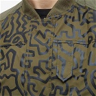 Junya Watanabe MAN x Keith Haring Nylon Bomber Jacket in Khaki