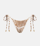 ViX Paula Hermanny Tie Side printed bikini bottoms
