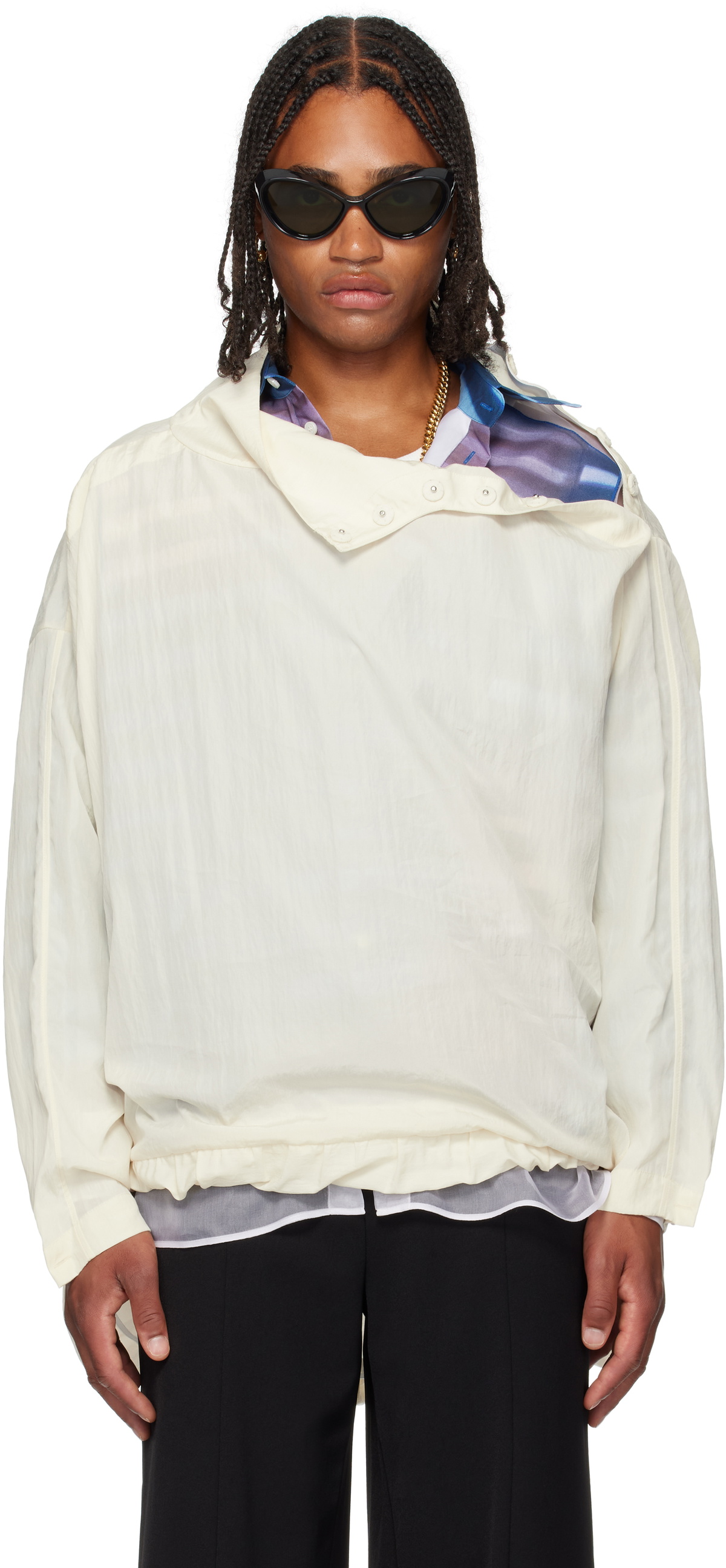 Jean Paul Gaultier Off-White Wide Hoodie