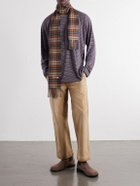 Auralee - Striped Wool-Jersey T-Shirt - Gray