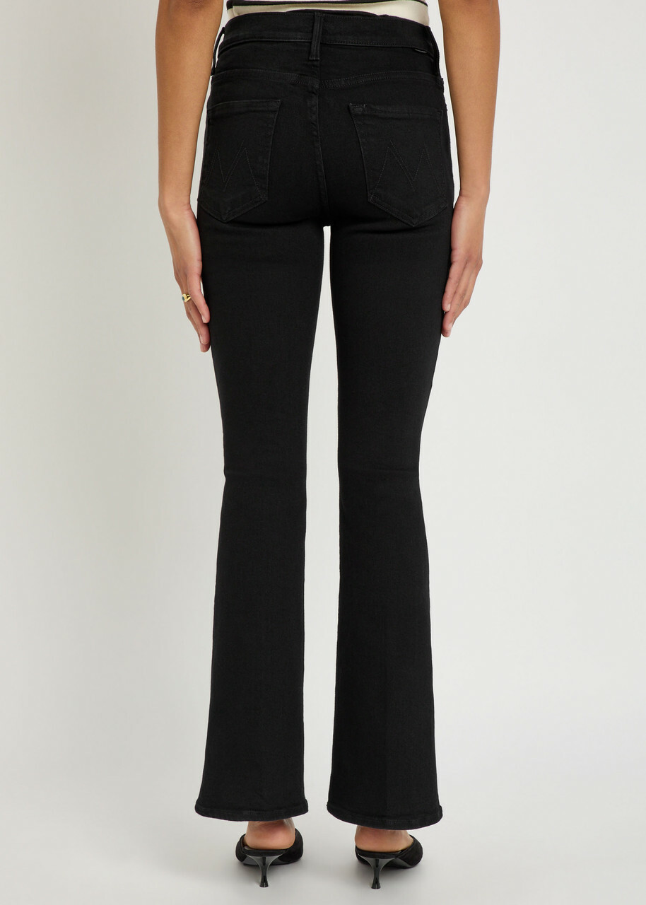 Mother The Weekender Flared-leg Jeans Black