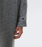 Rubinacci Herringbone wool, silk, and cashmere coat