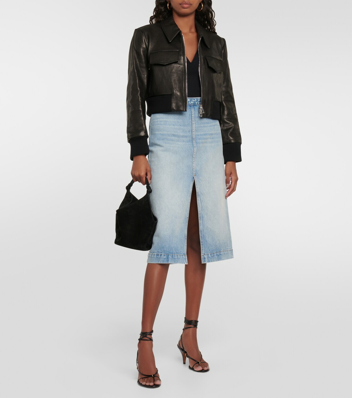 Khaite Fraser denim skirt