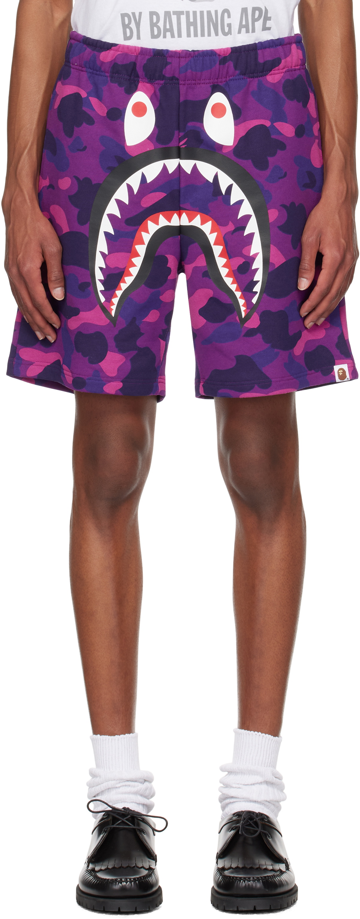 A Bathing Ape Bape Purple hot Camo Sweat Shorts