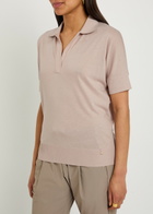 Herno Fine-knit Polo top Light Pink