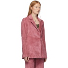 Marina Moscone Pink Corduroy Irving Blazer