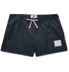 Thom Browne - Short-Length Stripe-Trimmed Swim Shorts - Men - Midnight blue