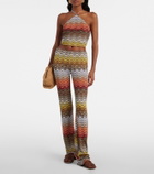 Missoni Wave halterneck lamé top
