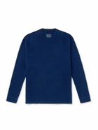 Blue Blue Japan - Indigo-Dyed Ribbed Stretch-Cotton Jersey Sweatshirt - Blue