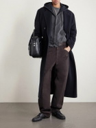 Auralee - Garment-Dyed Cotton-Canvas Zip-Up Hooded Jacket - Black