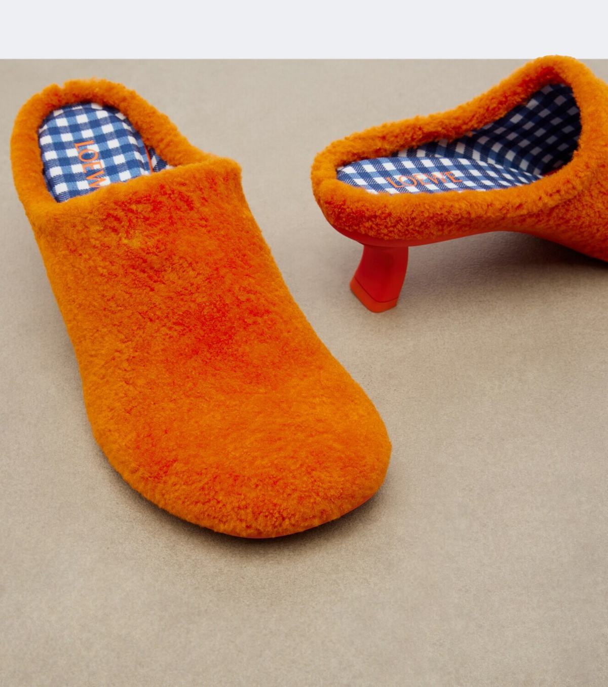 Loewe Dive shearling mules