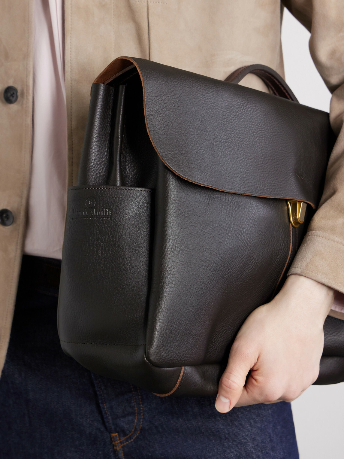 Bleu de Chauffe - Charles Full-Grain Leather Briefcase