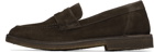 Drake's Brown Canal Penny Loafers