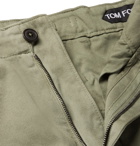 TOM FORD - Slim-Fit Cotton-Twill Cargo Trousers - Green