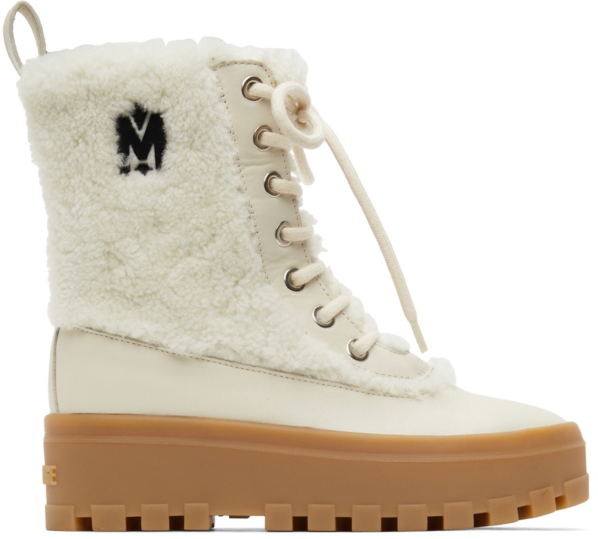 Mackage White Shearling Hero Boots Mackage