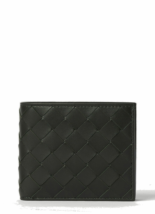 Photo: Intrecciato Bi-Fold Wallet in Dark Green